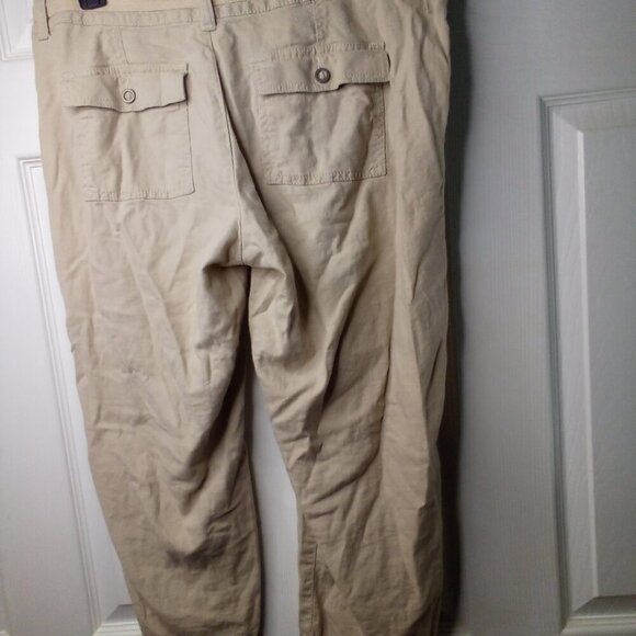 Sonoma Capri Pants Women 6 Drawstring Linen Blend Tan - Picture 12 of 12